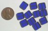 10 10x10x3mm Sapphire with Bronze Edge
